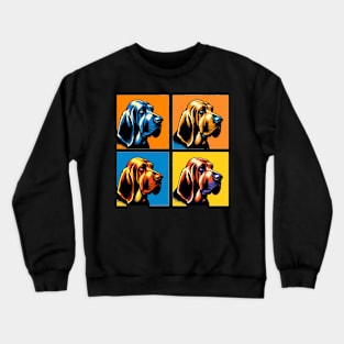 Bloodhound Pop Art - Dog Lover Gifts Crewneck Sweatshirt